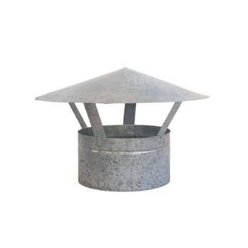 Chapéu Chinês P/ Duto 6 Polegadas, Galvanizado, Forno Iglu