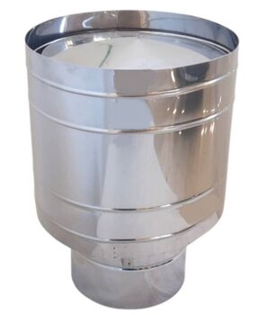 Chapéu Canhão De Aço Inox 430 Brilhante 9 Polegadas Sputnik