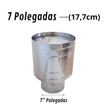 Chapéu Canhão Sputnik Para Duto 7 Polegadas Aço Inox 430