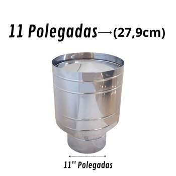 Chapéu Canhão Sputnik Para Duto 11 Polegadas Aço Inox 430