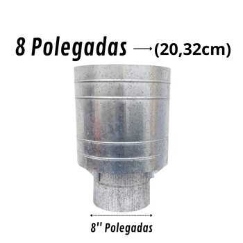 Chapéu Canhão Sputnik P/ Duto 8 Polegadas Galvanizado