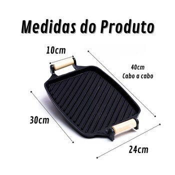 Chapa Frisada De Ferro Fundido 30x24 Forno Churrasqueira