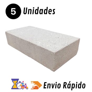 5x Tijolo Refratário 23x11,4X5cm Churrasqueira Forno a Lenha