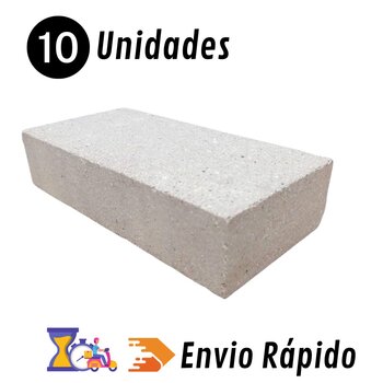 10x Tijolo Refratário 23x11,4X5cm Churrasqueira Forno a Lenha