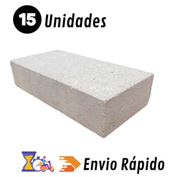 15x Tijolo Refratário 23x11,4X5cm Churrasqueira Forno a Lenha