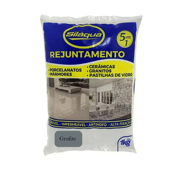 Rejunte 1kg 5x1 Porcelanatos Cerâmica Piscina - Grafite