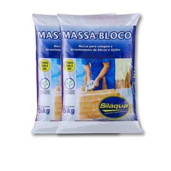 Massa Bloco Pronta Silaquá Tijolos Nivelar Parede Casa 10kg