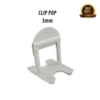 Nivelador de Pisos Porcelanato 100 Un 3mm Clip Pop Cerâmica