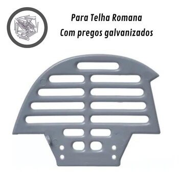 Tela Passarinheira Para Telhas Romana Red. Cinza - 50 Unid