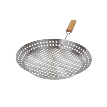 Panela Frigideira Grelhar Em Churrasqueira Inox 30cm - Mor