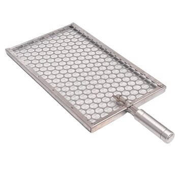 Grelha Moeda Inox para Grill Churrasqueira Curto 46cm