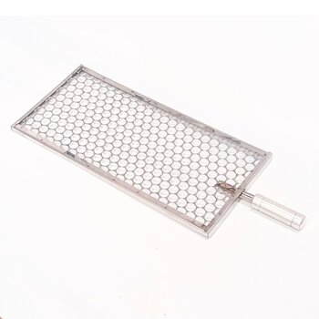 Grelha Moeda Inox para Grill Churrasqueira Longo 55cm