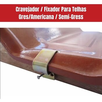 Fixador Cravejador Telha Gres/Americana 100 Peças CRP01