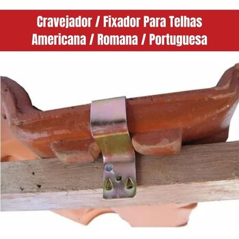 Fixador Cravejador Telhas Americana Portuguesa Romana 50 Pçs - CR 102