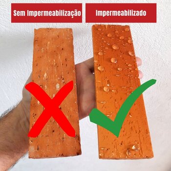 Plaqueta Tijolinho Rustica 1m² Vermelho Mesclada Impermeabilizada