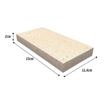 Tijolo Refratário Plaqueta Churrasqueira 23x11,4X2cm (39 por m²)