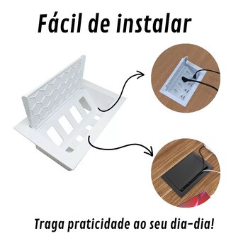 2 Caixas De Tomada De Embutir Na Mesa Hdmi Rede Caixa Vazia