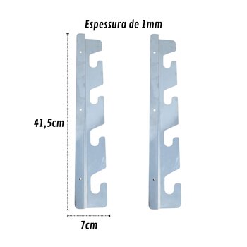 Suporte Para Churrasqueira Inox 60cm Para Grelhas e Espetos