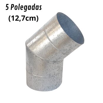 Kit 2m Duto Galvanizado E Curva 45º Polegadas Chaminé