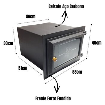 Kit Fogão A Lenha Forno Grande Chapa 3 Bocas Mais Bifetera