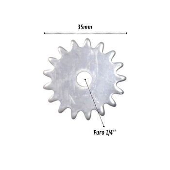 Engrenagem (Espora) De Inox Para Espetos Giratório Churrasco