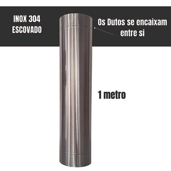 Duto 9 Polegadas Inox 304 com Chapéu e Adaptador