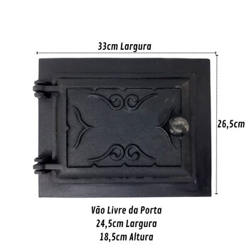 Porta Cinzeiro, Fornalha Fogão A Lenha 33x26 Ferro Fundido