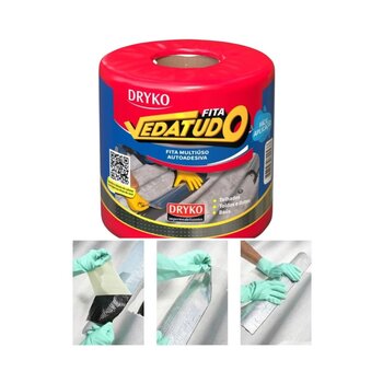 Fita Manta Asfáltica 15X10m Multiuso Veda Tudo - Dryko