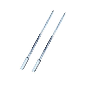 2x Espeto Espada Inox 70cm Cabo Revestido Alumínio Churrasco