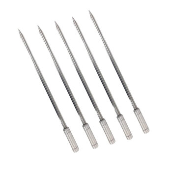 5x Espeto Espada Inox 40cm Cabo Revestido Alumínio Churrasco