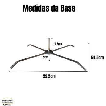 Base Suporte Espeto Costelão Churrasco Costela de Chão