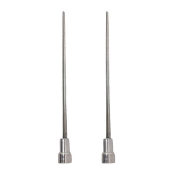 2x Espeto Mini Inox Lâmina 30cm Churrasco Coração Laurindos