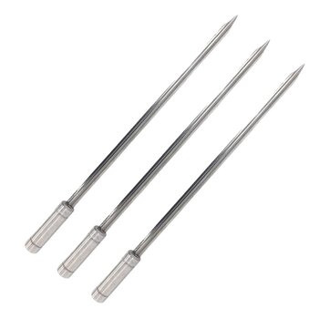 3x Espeto Espada Inox 40cm Cabo Revestido Alumínio Churrasco