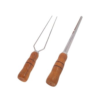 Espeto Espada 60cm De Inox Com Cabo Madeira - Churrasco