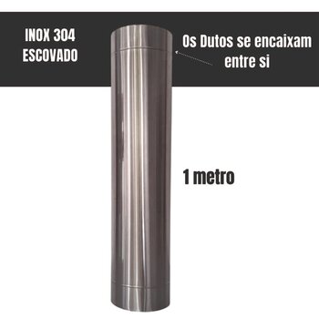 Kit 2 Dutos 7 Polegadas Inox 304 Damper Fornos E Lareiras