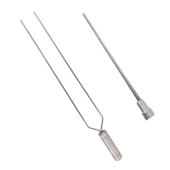 Espetos De Inox Lâmina 40cm Para Churrasco Duplo e Coração