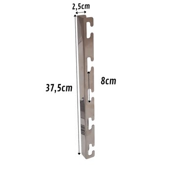 4 Suportes E Barras Inox 40cm Espeto E Grelha Churrasqueira