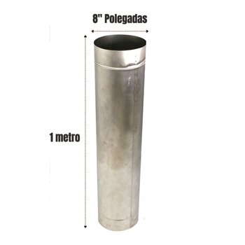 Kit Chaminé Duto 8 Inox Chapéu Curvas 90º Forno a Lenha