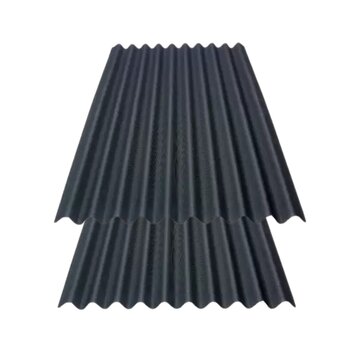 Kit 2 Telhas Ecologicas Preto 3mm 2,00x0,95m Onduline Classica